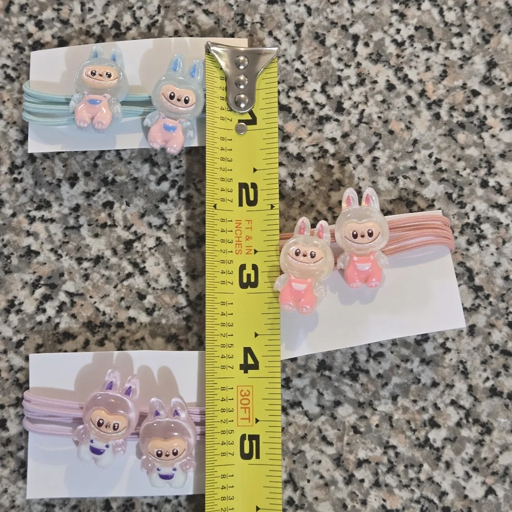 🍒🍒 Cute Charm Labubu Hair Ties Set